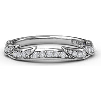 Twisted Pavé Diamond Wedding Band with Round Diamonds by Fana - 0.16 Carat Total Diamond Weight