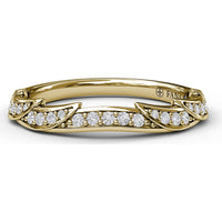 Twisted Pavé Diamond Wedding Band with Round Diamonds by Fana - 0.16 Carat Total Diamond Weight