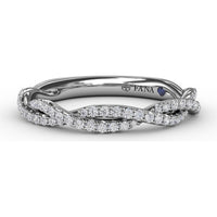 Twisted Pavé-Set Round Diamond Wedding Band by Fana - 0.29 Carat Total Diamond Weight