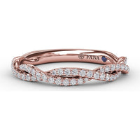Twisted Pavé-Set Round Diamond Wedding Band by Fana - 0.29 Carat Total Diamond Weight
