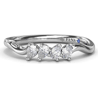 Twisted Pear Diamond Wedding Band by Fana - 0.20 Carat Total Diamond Weight