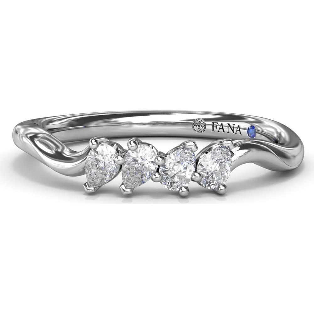 Twisted Pear Diamond Wedding Band by Fana - 0.20 Carat Total Diamond Weight