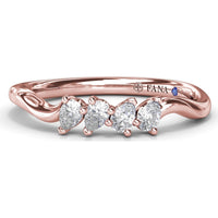 Twisted Pear Diamond Wedding Band by Fana - 0.20 Carat Total Diamond Weight