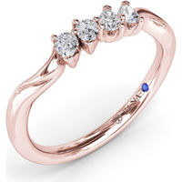 Twisted Pear Diamond Wedding Band by Fana - 0.20 Carat Total Diamond Weight