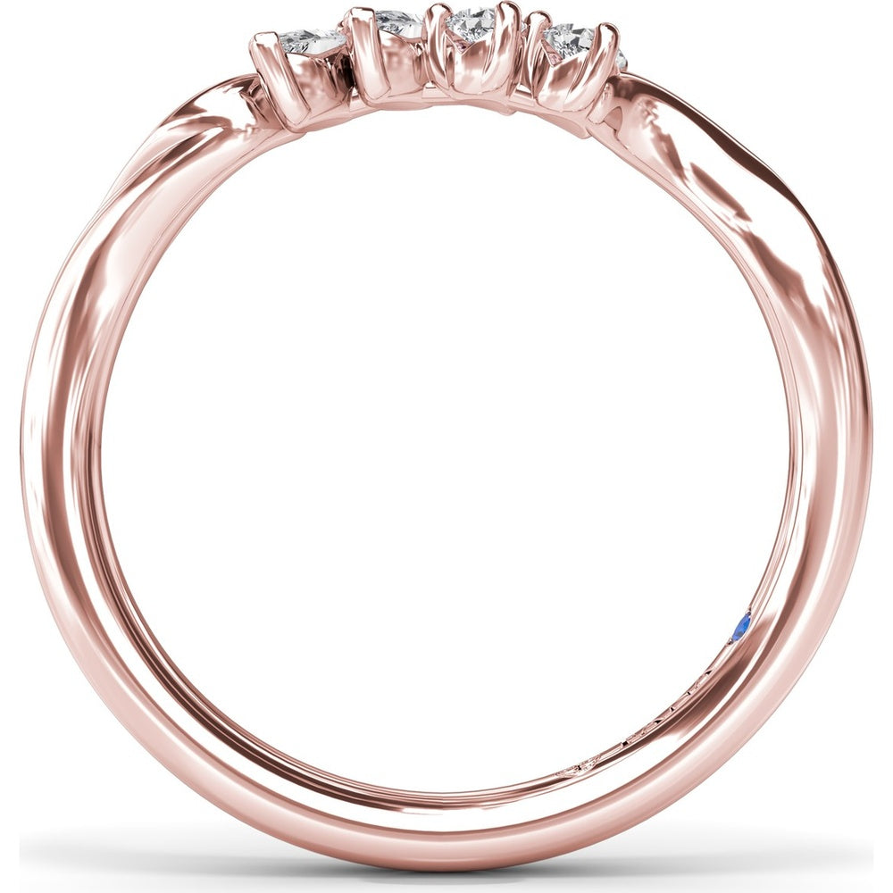 Twisted Pear Diamond Wedding Band by Fana - 0.20 Carat Total Diamond Weight