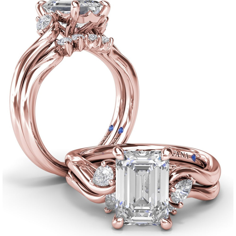 Twisted Pear Diamond Wedding Band by Fana - 0.20 Carat Total Diamond Weight