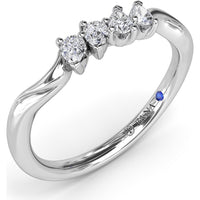 Twisted Pear Diamond Wedding Band by Fana - 0.20 Carat Total Diamond Weight