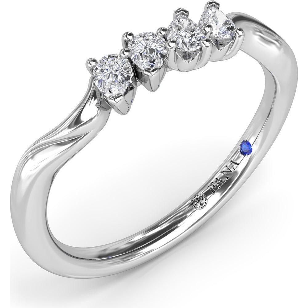 Twisted Pear Diamond Wedding Band by Fana - 0.20 Carat Total Diamond Weight