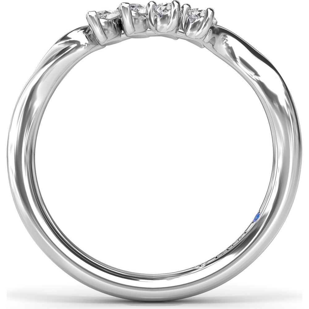 Twisted Pear Diamond Wedding Band by Fana - 0.20 Carat Total Diamond Weight