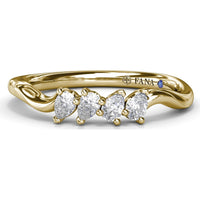 Twisted Pear Diamond Wedding Band by Fana - 0.20 Carat Total Diamond Weight