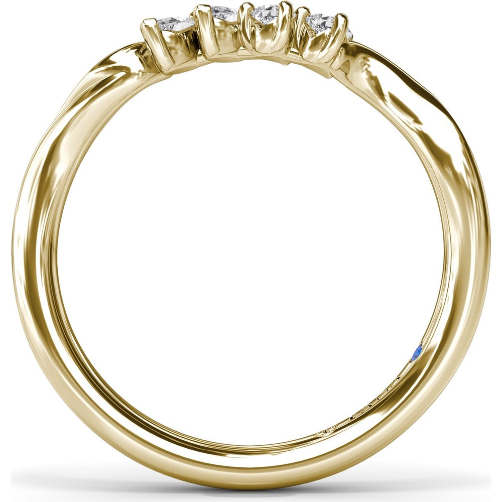 Twisted Pear Diamond Wedding Band by Fana - 0.20 Carat Total Diamond Weight