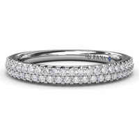 Two-Row Pavé Diamond Band with Round Brilliant Cut Diamonds by Fana - 0.38 Carat Total Diamond Weight