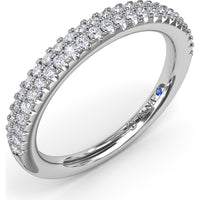 Two-Row Pavé Diamond Band with Round Brilliant Cut Diamonds by Fana - 0.38 Carat Total Diamond Weight