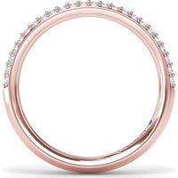 Two-Row Pavé Set Round Diamond Wedding Band by Fana - 0.36 Carat Total Diamond Weight
