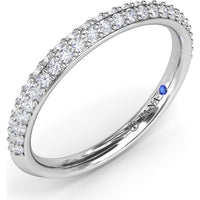 Two-Row Pavé Set Round Diamond Wedding Band by Fana - 0.36 Carat Total Diamond Weight