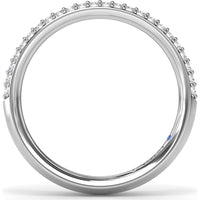 Two-Row Pavé Set Round Diamond Wedding Band by Fana - 0.36 Carat Total Diamond Weight