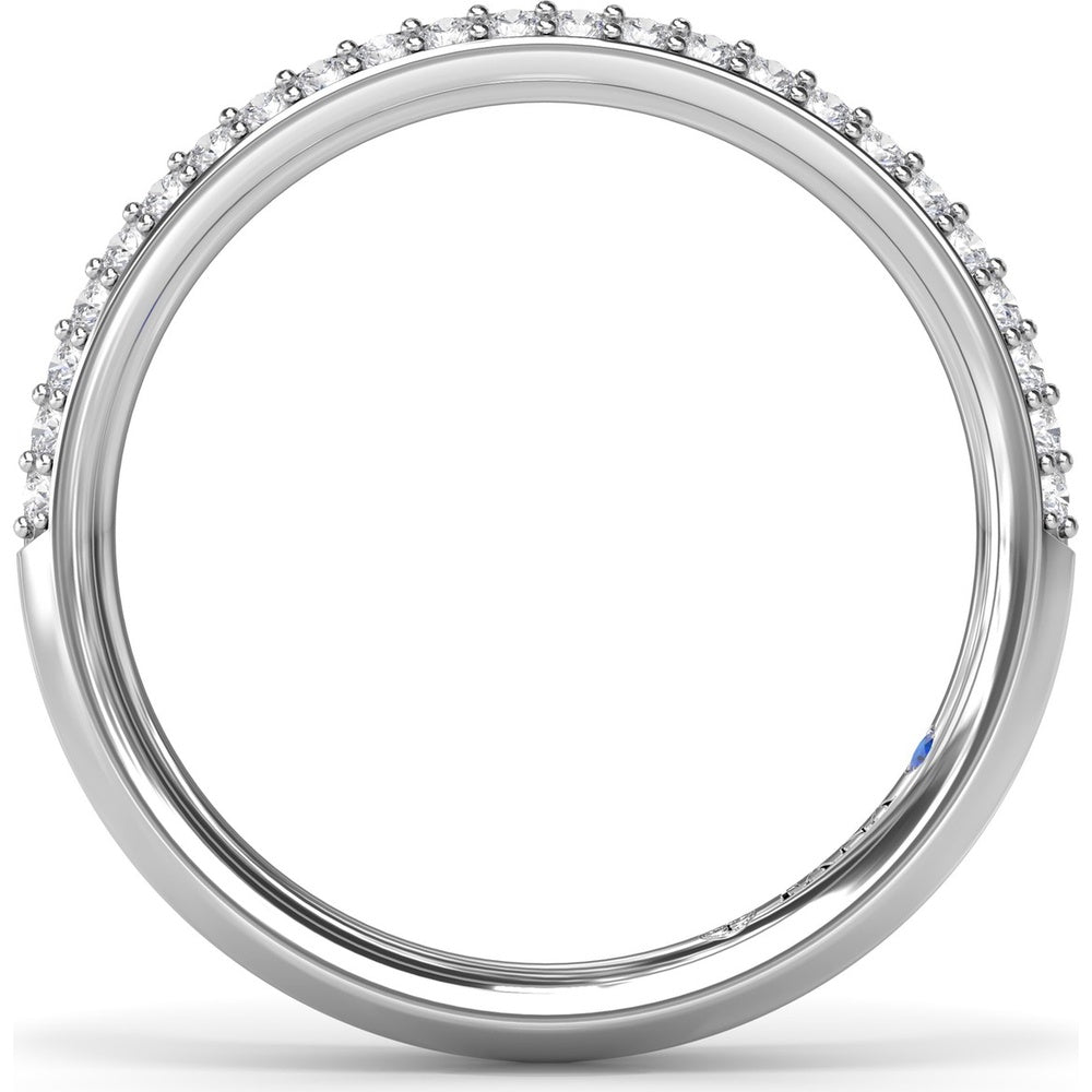 Two-Row Pavé Set Round Diamond Wedding Band by Fana - 0.36 Carat Total Diamond Weight
