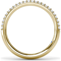 Two-Row Pavé Set Round Diamond Wedding Band by Fana - 0.36 Carat Total Diamond Weight
