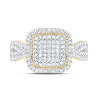 Two-Tone Gold Cushion Diamond Ring - 5/8 Carat Total Diamond Weight