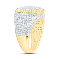 Two-Tone Gold Diamond Heart Ring - 2 Carat Total Diamond Weight