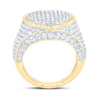 Two-Tone Gold Diamond Heart Ring - 2 Carat Total Diamond Weight