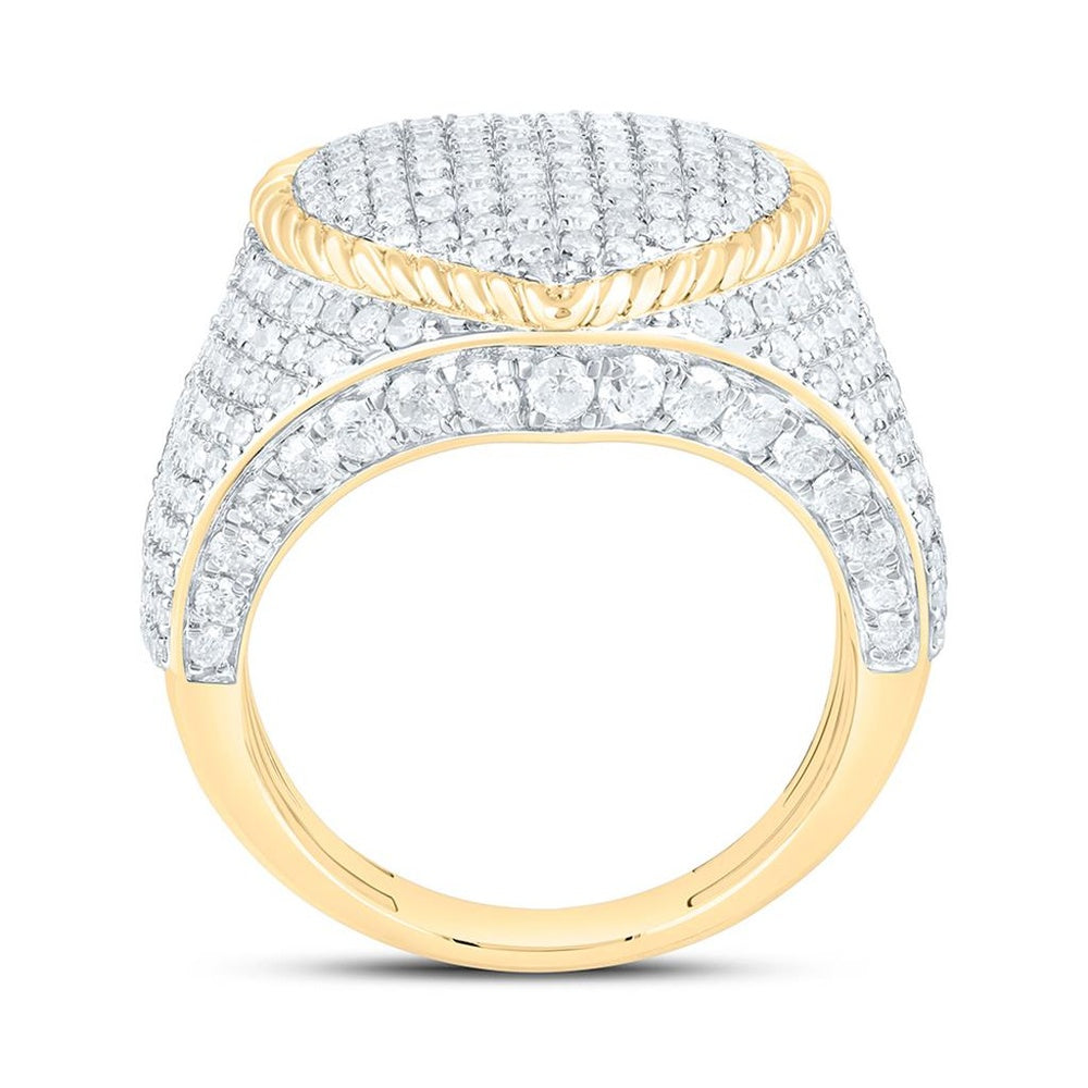 Two-Tone Gold Diamond Heart Ring - 2 Carat Total Diamond Weight