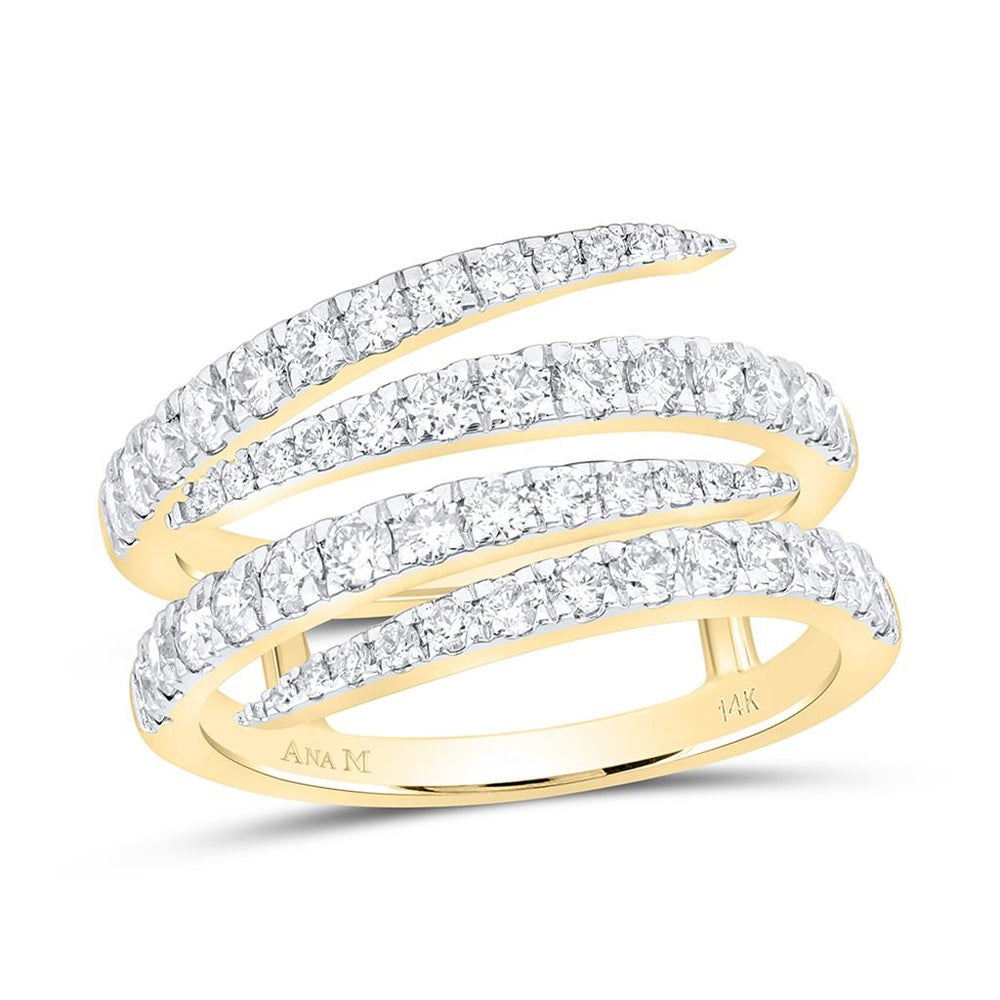 Two-Tone Gold Round Diamond Ring - 1 Carat Total Diamond Weight