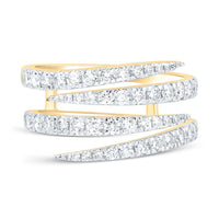 Two-Tone Gold Round Diamond Ring - 1 Carat Total Diamond Weight