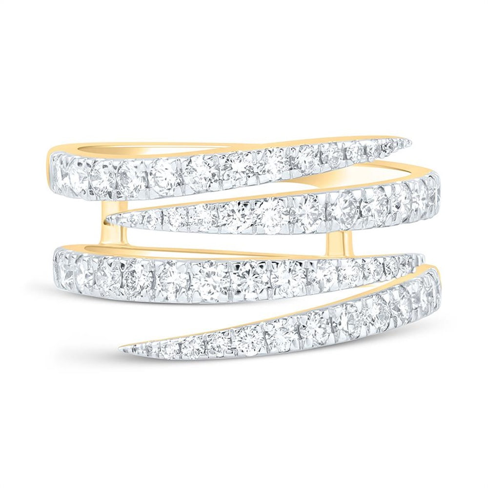 Two-Tone Gold Round Diamond Ring - 1 Carat Total Diamond Weight