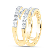 Two-Tone Gold Round Diamond Ring - 1 Carat Total Diamond Weight