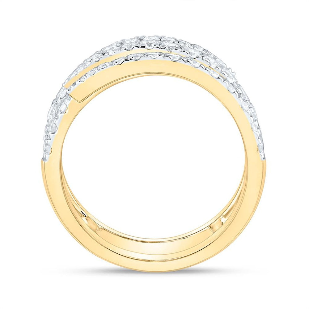 Two-Tone Gold Round Diamond Ring - 1 Carat Total Diamond Weight