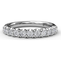 U-Prong Set Round Diamond Wedding Band by Fana - 0.44 Carat Total Diamond Weight