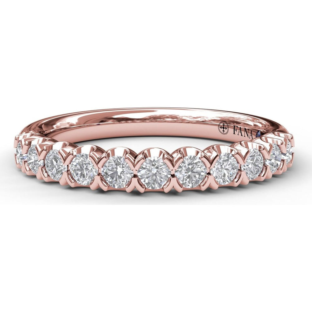U-Prong Set Round Diamond Wedding Band by Fana - 0.44 Carat Total Diamond Weight