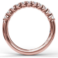 U-Prong Set Round Diamond Wedding Band by Fana - 0.44 Carat Total Diamond Weight