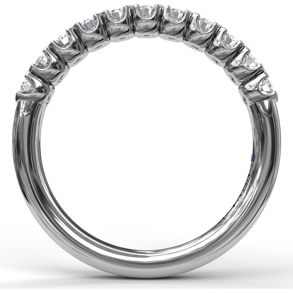 U-Prong Set Round Diamond Wedding Band by Fana - 0.44 Carat Total Diamond Weight