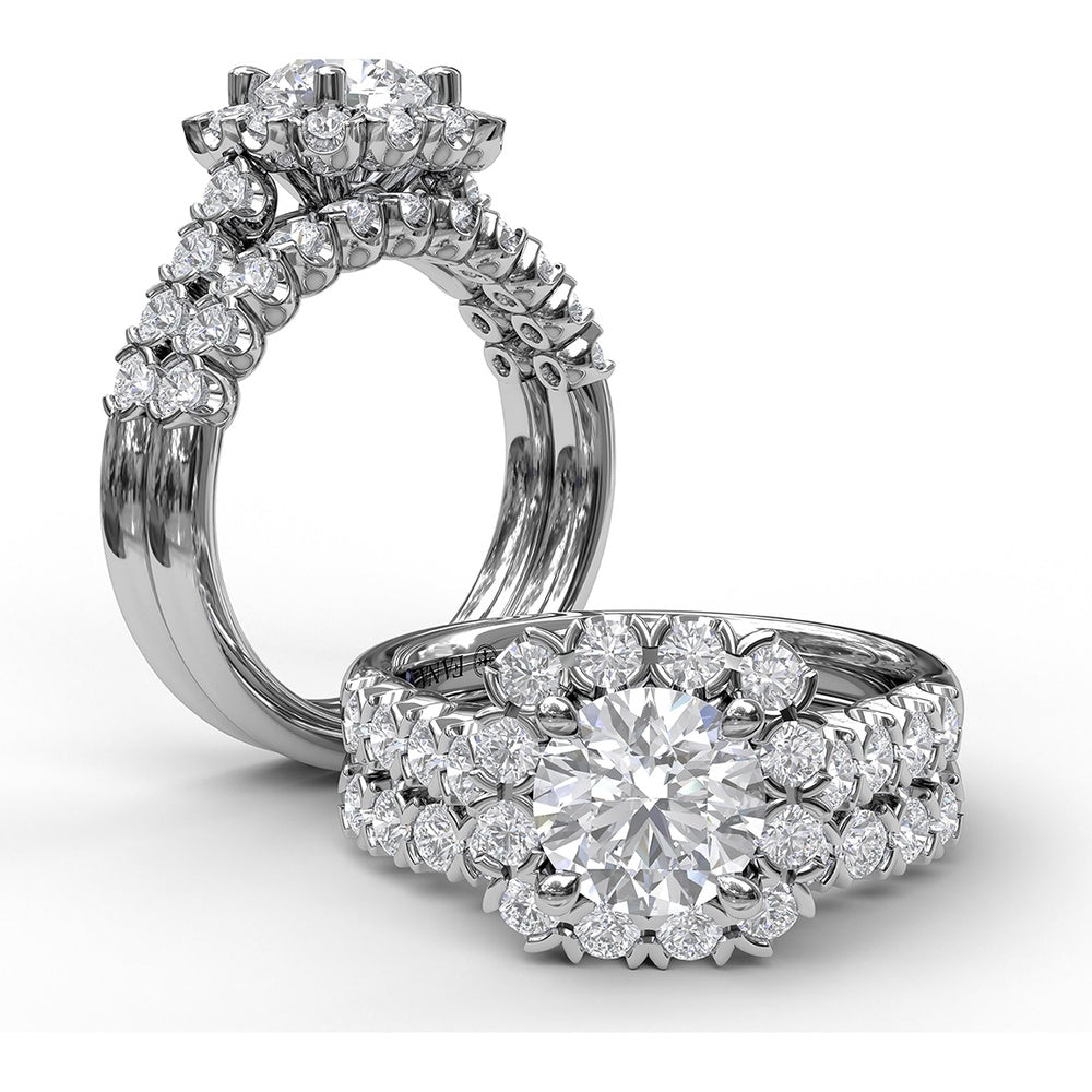 U-Prong Set Round Diamond Wedding Band by Fana - 0.44 Carat Total Diamond Weight