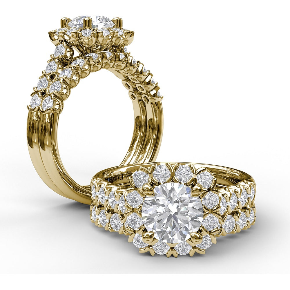 U-Prong Set Round Diamond Wedding Band by Fana - 0.44 Carat Total Diamond Weight