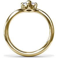 V-Shape Marquise Engagement Ring Setting with Bypass Band by Fana
