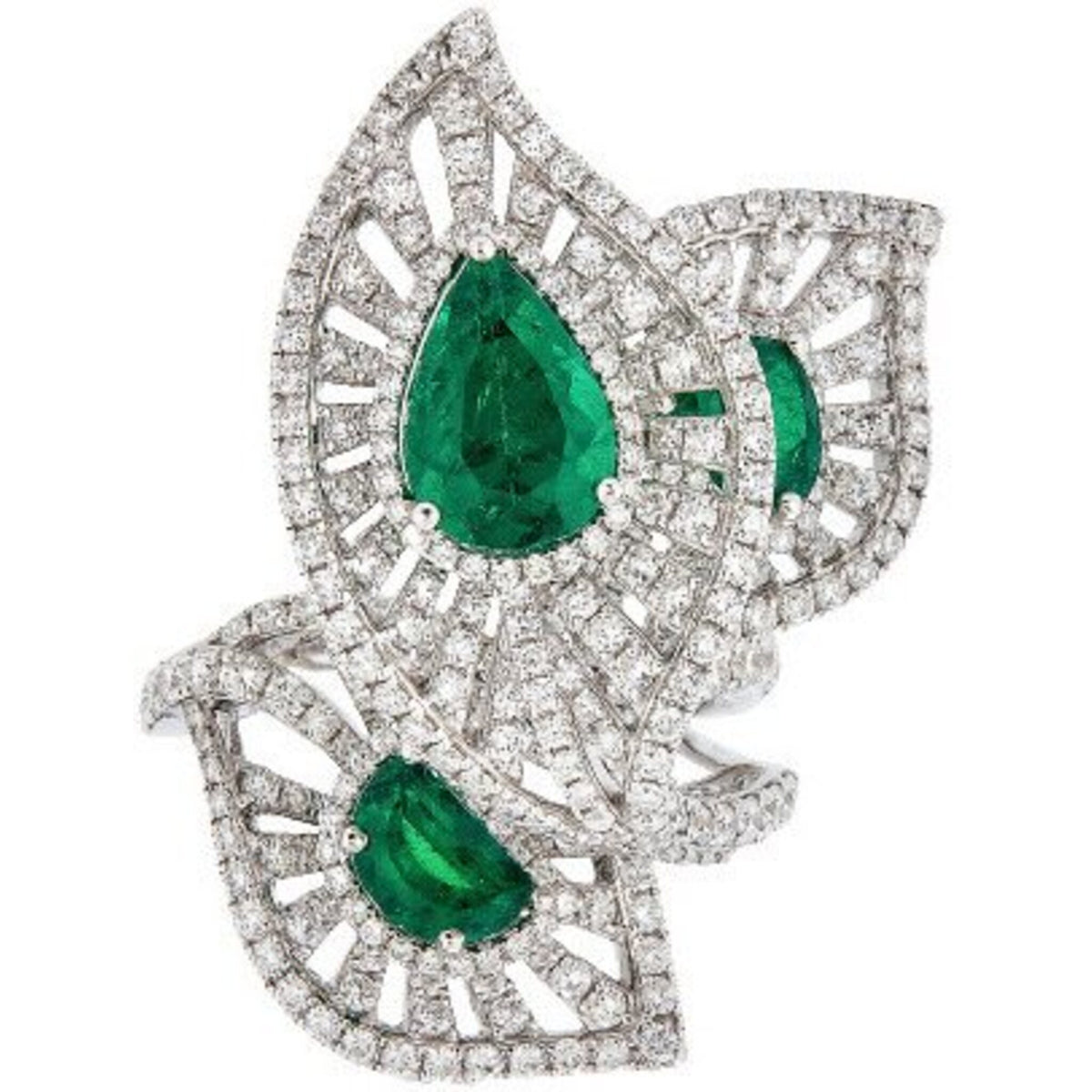Piranesi - Valenza Ring in Emerald - 18K White Gold