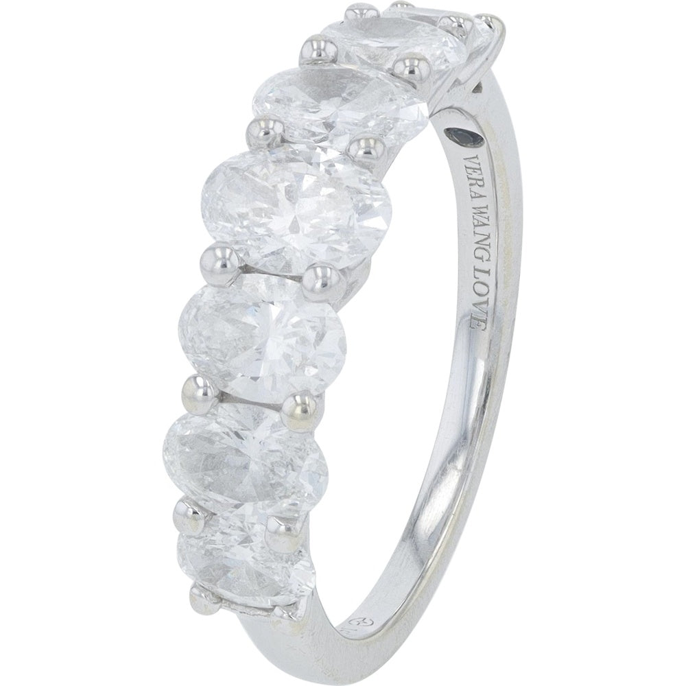 Vera Wang 14K White Gold 2-Carat Total Weight Shared-Prong Round Lab Grown Diamond Band