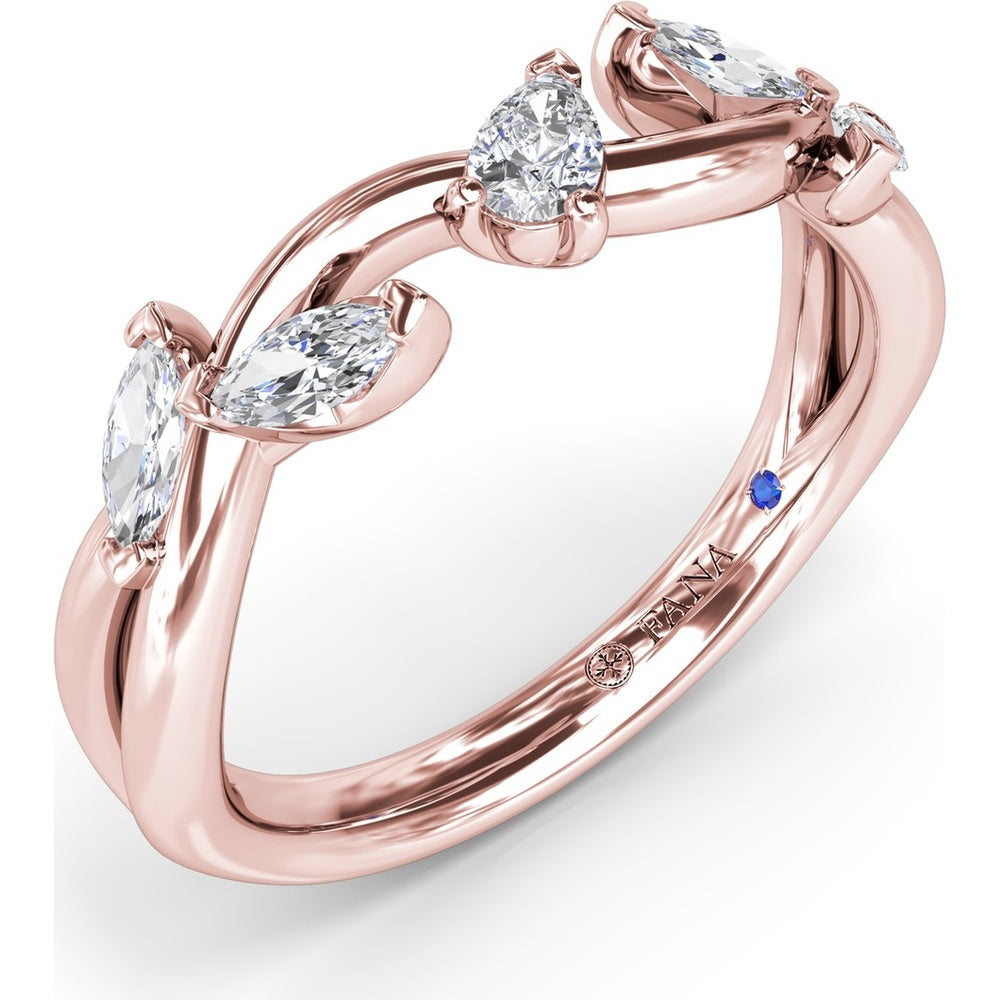 Vine-Inspired Band with Marquise and Pear Diamonds by Fana - 0.50 Carat Total Diamond Weight