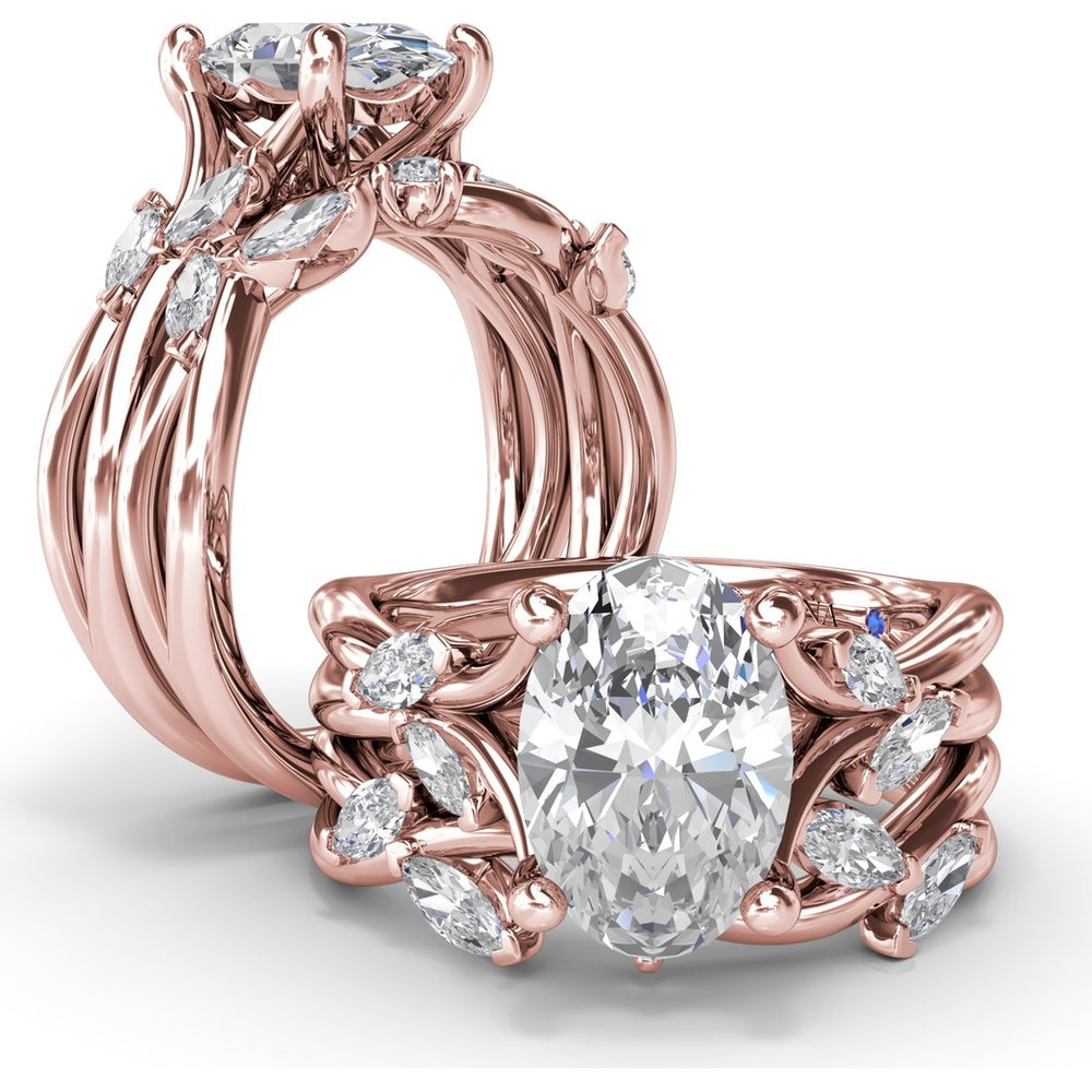 Vine-Inspired Band with Marquise and Pear Diamonds by Fana - 0.50 Carat Total Diamond Weight
