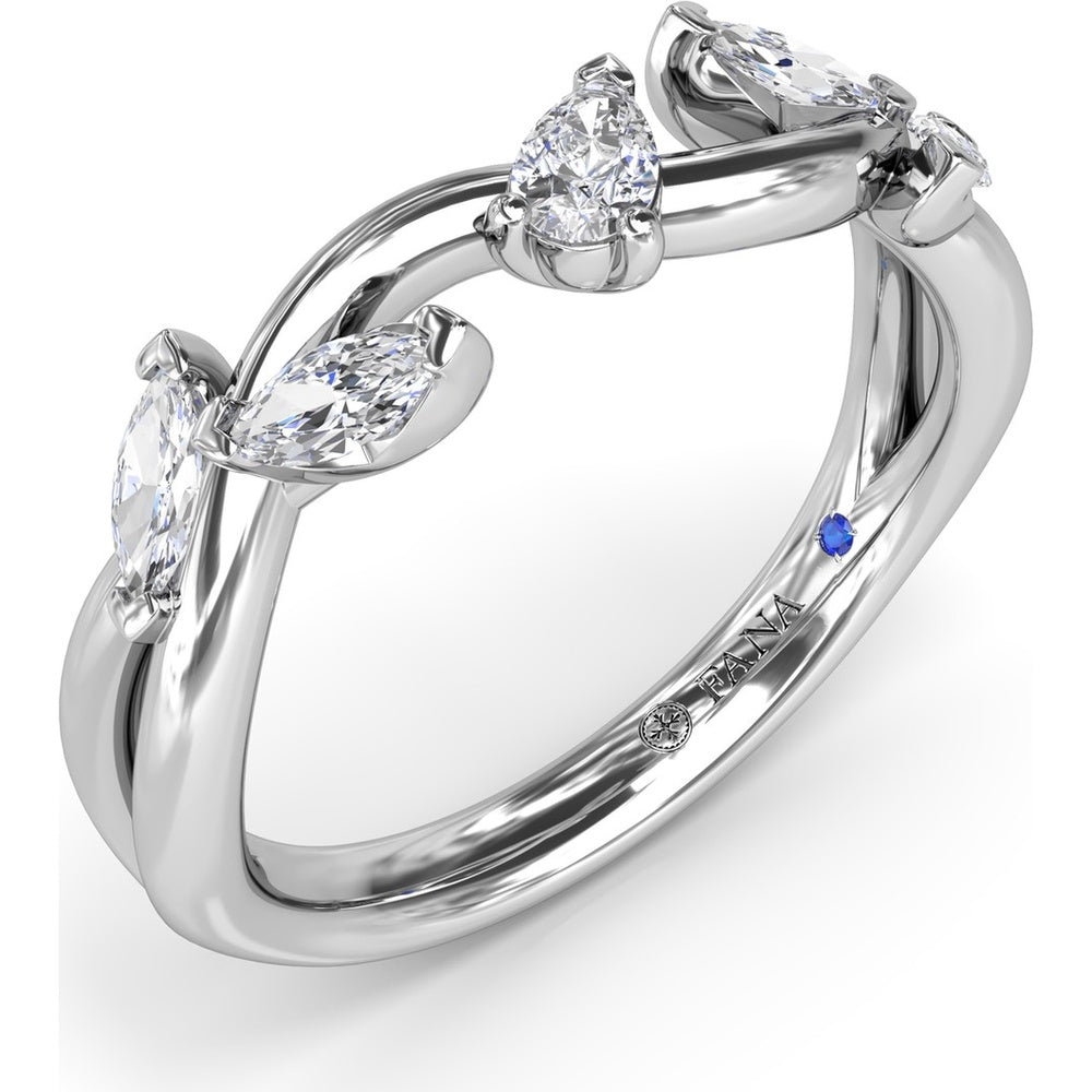 Vine-Inspired Band with Marquise and Pear Diamonds by Fana - 0.50 Carat Total Diamond Weight