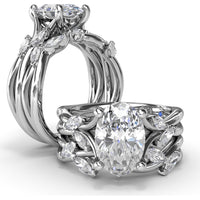 Vine-Inspired Band with Marquise and Pear Diamonds by Fana - 0.50 Carat Total Diamond Weight
