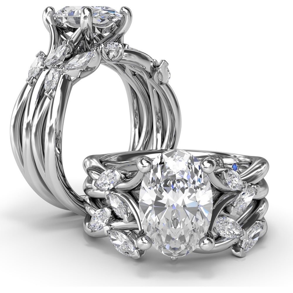 Vine-Inspired Band with Marquise and Pear Diamonds by Fana - 0.50 Carat Total Diamond Weight