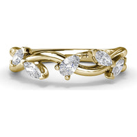 Vine-Inspired Band with Marquise and Pear Diamonds by Fana - 0.50 Carat Total Diamond Weight