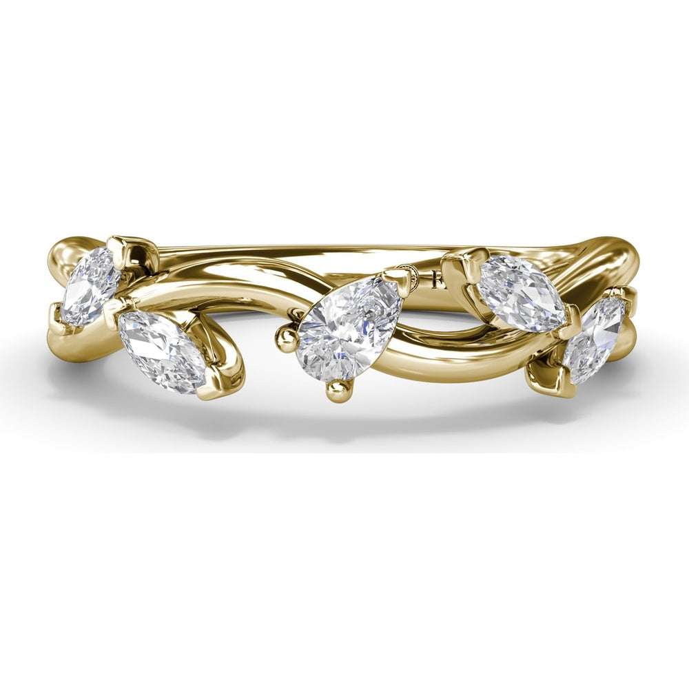 Vine-Inspired Band with Marquise and Pear Diamonds by Fana - 0.50 Carat Total Diamond Weight