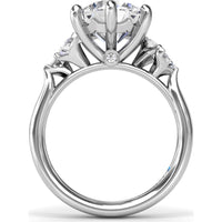 Vine-Inspired Split Shank Engagement Ring Setting with Marquise Accent Diamonds - 0.34 Carat Total Accent Weight by Fana