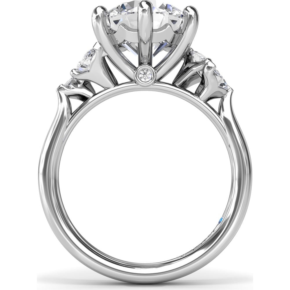 Vine-Inspired Split Shank Engagement Ring Setting with Marquise Accent Diamonds - 0.34 Carat Total Accent Weight by Fana