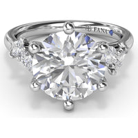 Vine-Inspired Split Shank Engagement Ring Setting with Marquise Accent Diamonds - 0.34 Carat Total Accent Weight by Fana